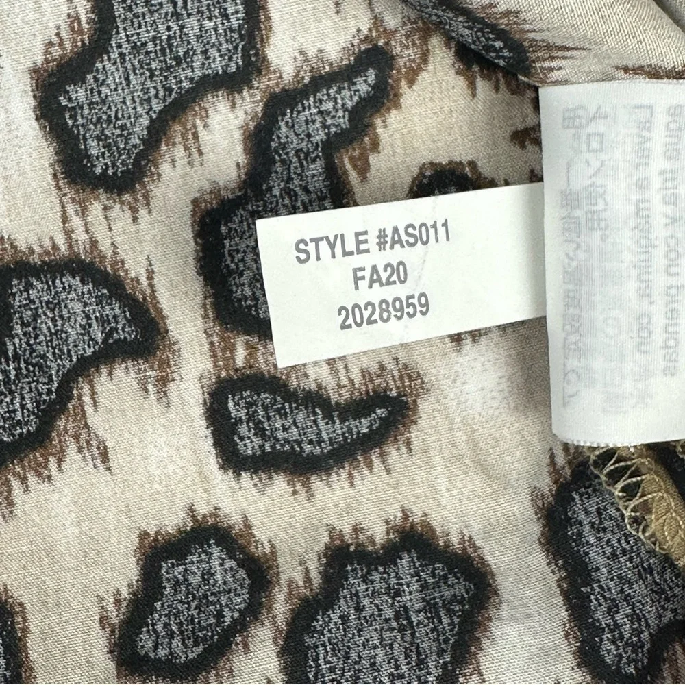 NWT J. Crew Leopard Ruffle Long Sleeve Top